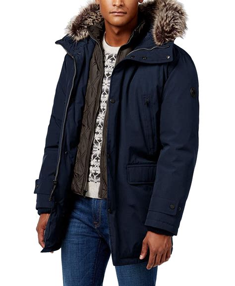 michael kors mens navy jacket|michael kors men's winter jacket.